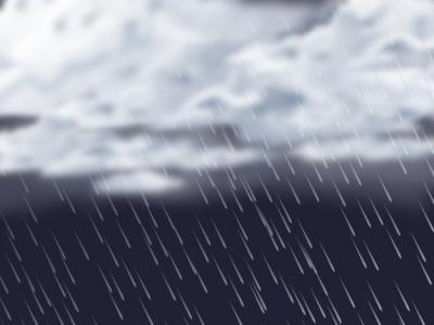 Imagem mostra desenho de chuva