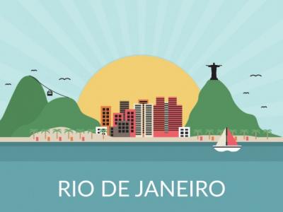 Imagem mostra desenho da cidade do Rio de Janeiro